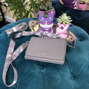 Pixie Mood vegan gray crossbody